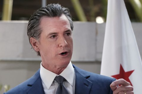 FILE - California Gov. Gavin Newsom answers questions at a news conference in Los Angeles, on June 9, 2022. Newsom declared a state of emergency over monkeypox, becoming the second state in three days to take the step. (AP Photo/Richard Vogel, File)
